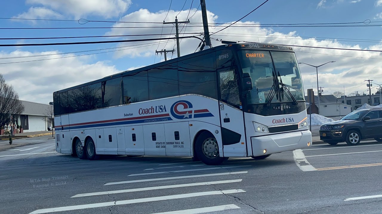 Coach USA 2019 VanHool CX45 81145 LIRR Shuttle YouTube