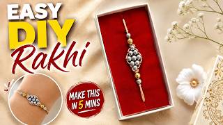 How to Make a Beaded Rakhi at Home,Super Easy Tutorial.Super Easy DIY RakhiTutorial 🧶#rakshabandhan
