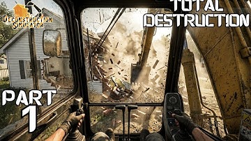 Deconstruction Simulator Gameplay Part 1 - First House Demolition (No Commentary)