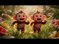 5 Little Monkeys 🐵 | Fun Jungle Adventure Song 🐊 | Kids Nursery Rhymes &amp; Baby Songs