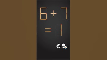6+7=1#shorts matchstick puzzle game#maths