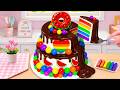 Stunning Best 2-Tier Donut Cakes 🌈 Wonderful Rainbow Buttercream Dessert 🍰 Creative Cakes Corner