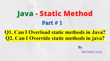 Java Selenium # 7 | Static method Part 1 Interview Questions | NATASA Tech