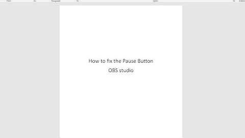 OBS Pause and Resume Recording not working Easy Fix