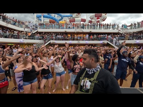 CRAZY SAIL AWAY PARTY CARNIVAL CRUISE HORIZON WITH RAJ THE IGUANA TRAPPER!