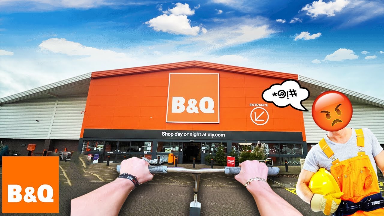 IN & OUT CHALLENGE ON A SCOOTER ( B&Q ) - YouTube