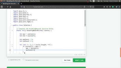 Breaking the Records | HackerRank