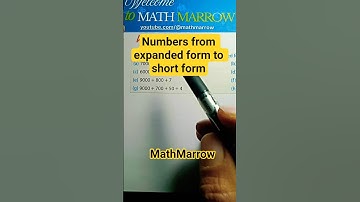 How to convert Numbers from expanded form to short form @MathMarrow