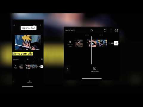 How to edit square effect by capcut