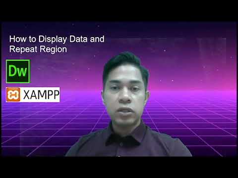 How to display data and repeat region in website.