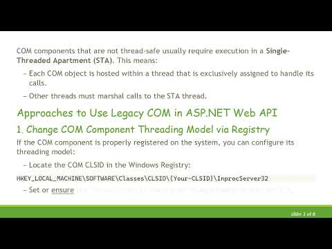 Managing Legacy COM Components in ASP.NET Web API with Single-Thread Apartment Model