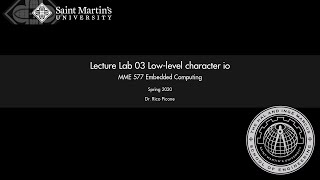 Lab 03 Low-level character io
