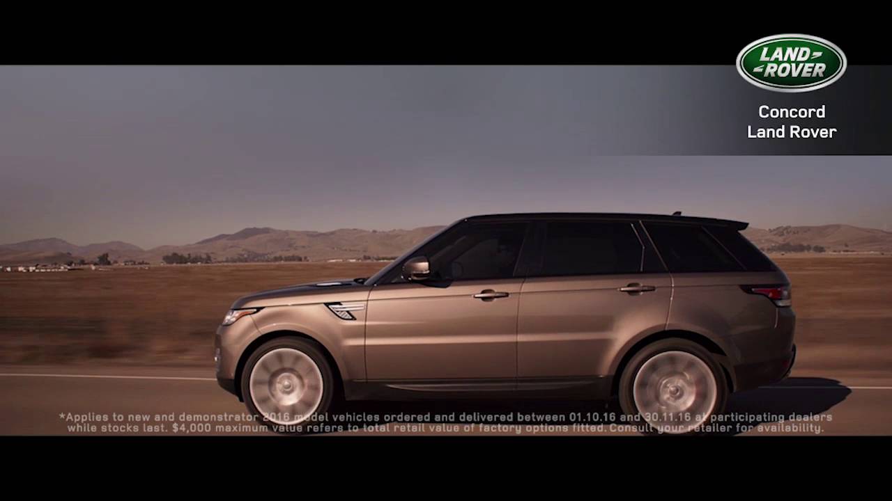 Concord Land Rover’s 2016 Model Year Spring Run out is now on!*