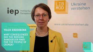 What consequences did the Russian annexation have? - Yulia Kazdobina at Crimea Breakfast Debate