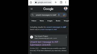 Reading Unsent message to my name.