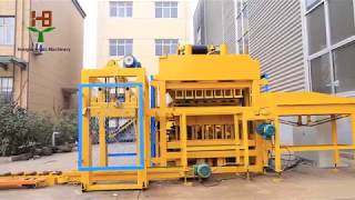 Interlocking brick machine hby7-10 with automatic brick stacker