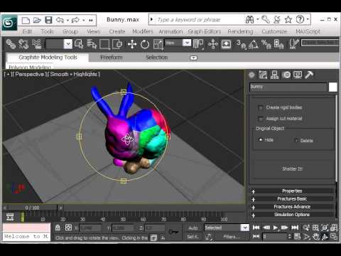 Shattering a hi-poly model with Pulldownit in MAX