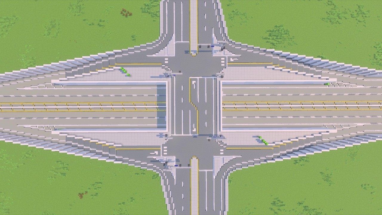 Building the First Intersection - Los Alliums #1 | Minecraft Time-lapse