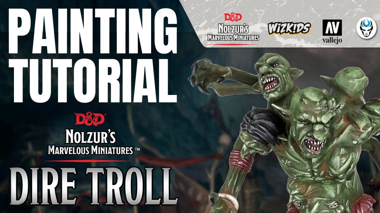 DIRE TROLL - D&D - NOLZUR'S MARVELOUS MINIATURES - WIZKIDS - HOW TO PAINT  D&D MINIATURE - YouTube