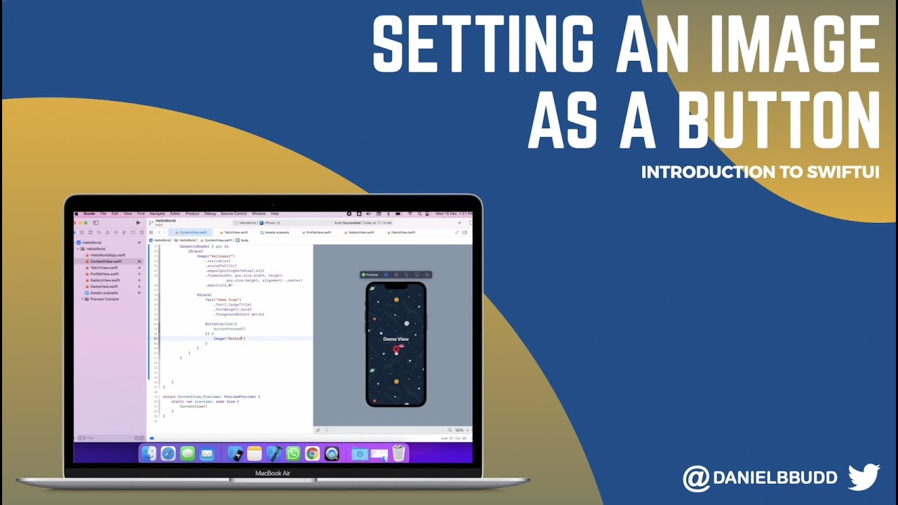 Setting an Image as a Button - 11 - Introduction to SwiftUI - YouTube