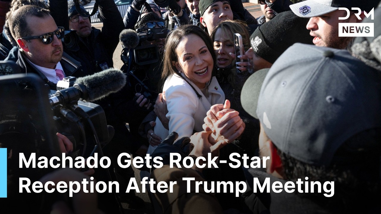 'Insane Welcome', Maria Corina Machado Draws Massive Crowd Outside WH After Trump Meeting | AC1G