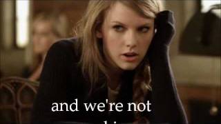 Video thumbnail of "The story of us, Taylor swift, lyrics"