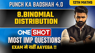 🔴 LIVE |8.Binomial Distribution|12th Maths|BoardExam2025|Punch Ka Badshah 4.0|Pradeep Giri Sir