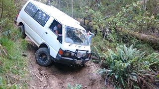 L300 Delica 4WD 4x4 van hardcore in the Otways