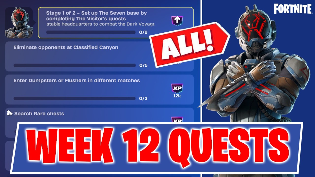 How to *EASILY* Complete The Visitor's Quests | Fortnite Chapter 7 Storyline - Week 12 Quests