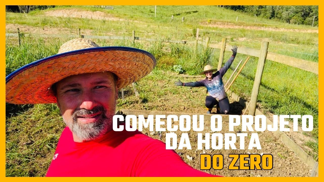 Iniciamos o projeto da horta 🌱 Limpeza e preparo da terra no sítio.