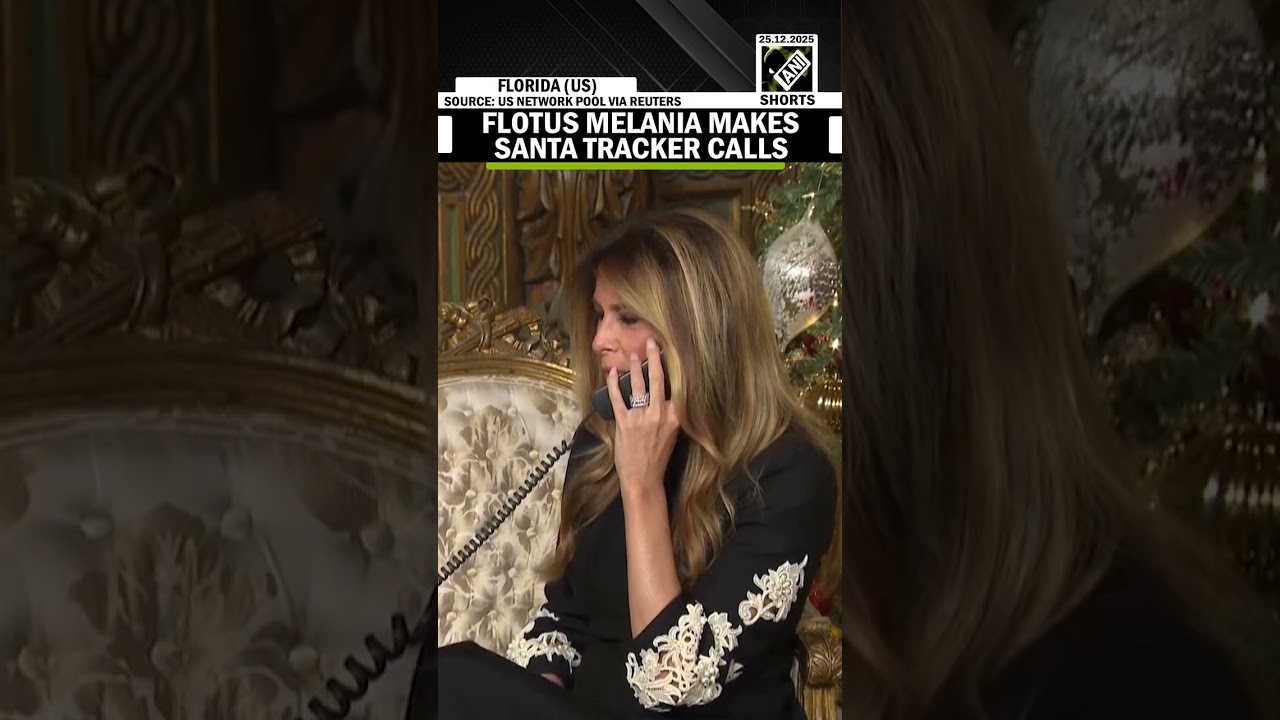 First lady of US Melania Trump makes Santa tracker calls on Christmas eve