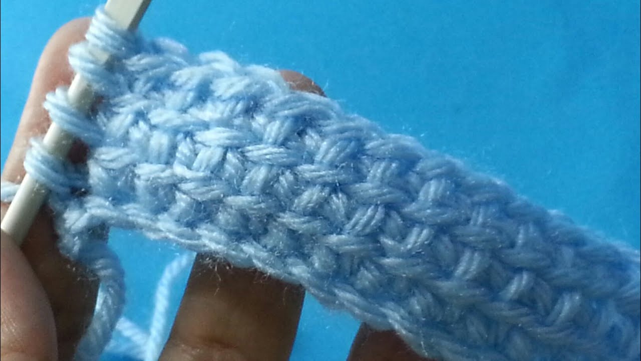 كروشيه اشتغلى 3 سطور فى خطوه واحده crochet 3 Rows of single crochet at the same time
