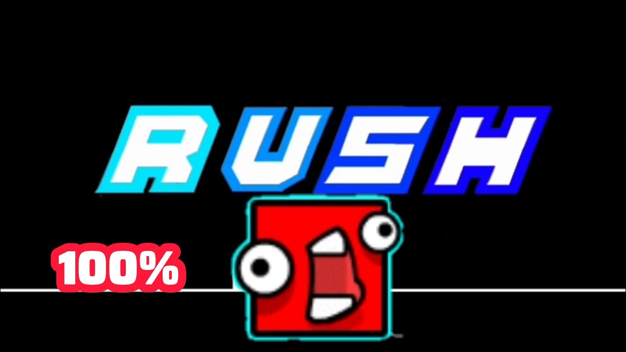 Geometry Dash - jugando RUSH 100% - YouTube