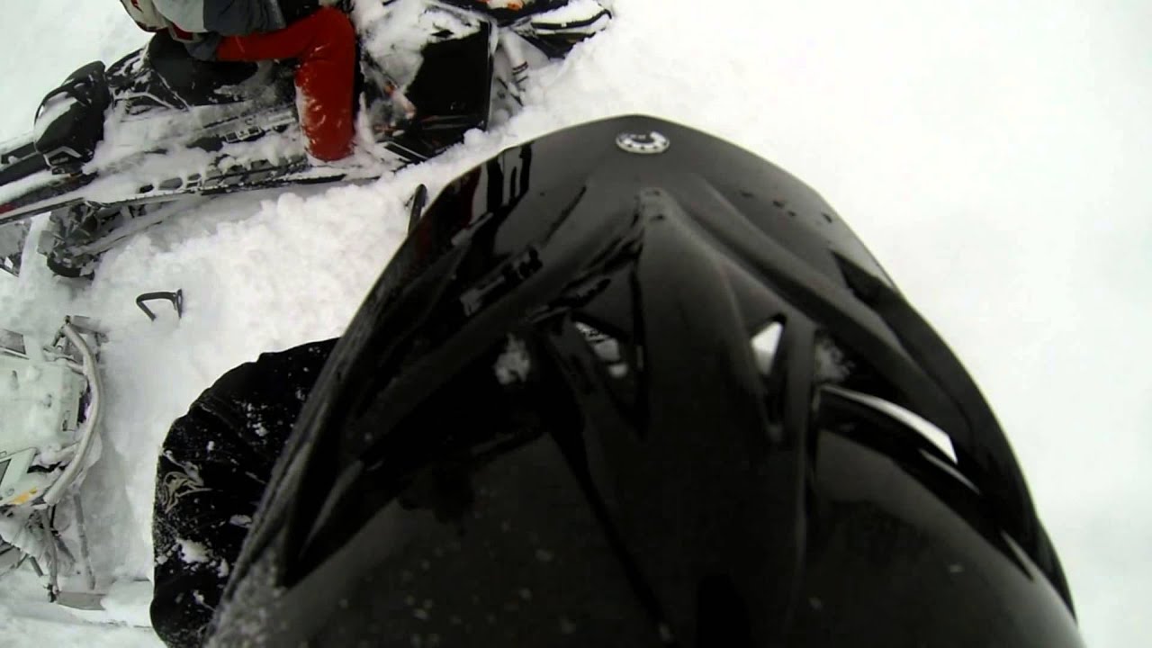 snowmobile jump revelstoke 12 2013 broken back YouTube