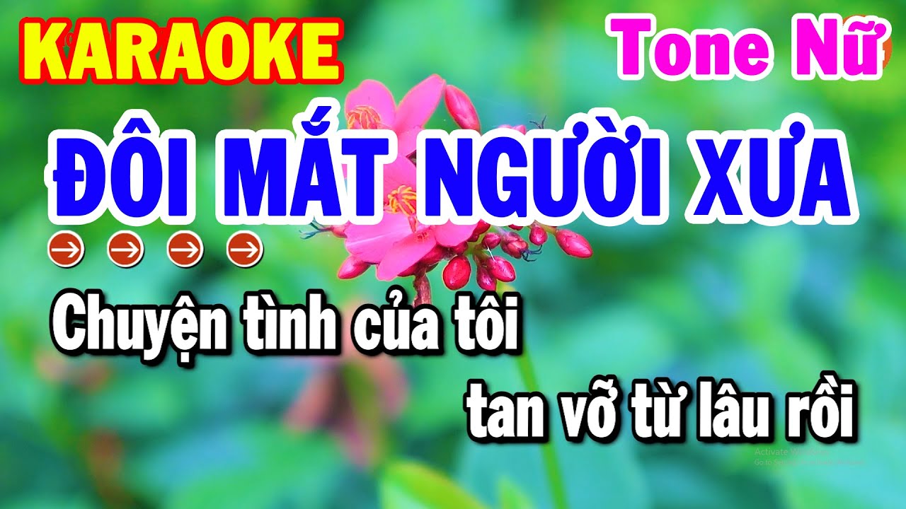 Karaoke Đôi Mắt Người Xưa Tone Nữ Nhạc Sống Bolero Dễ Hát Nhất | Nhạc Sống Hải Tiên