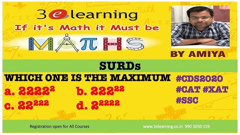 A 5 Seconds Question : SURDs COMPARISON- A MUST DO : #CDS_2020 #CAT #XAT #SSC