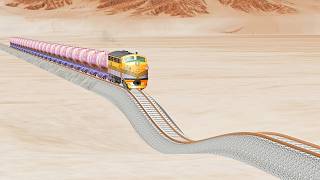 Impossible Pit vs Trains -Beamng Drive screenshot 2