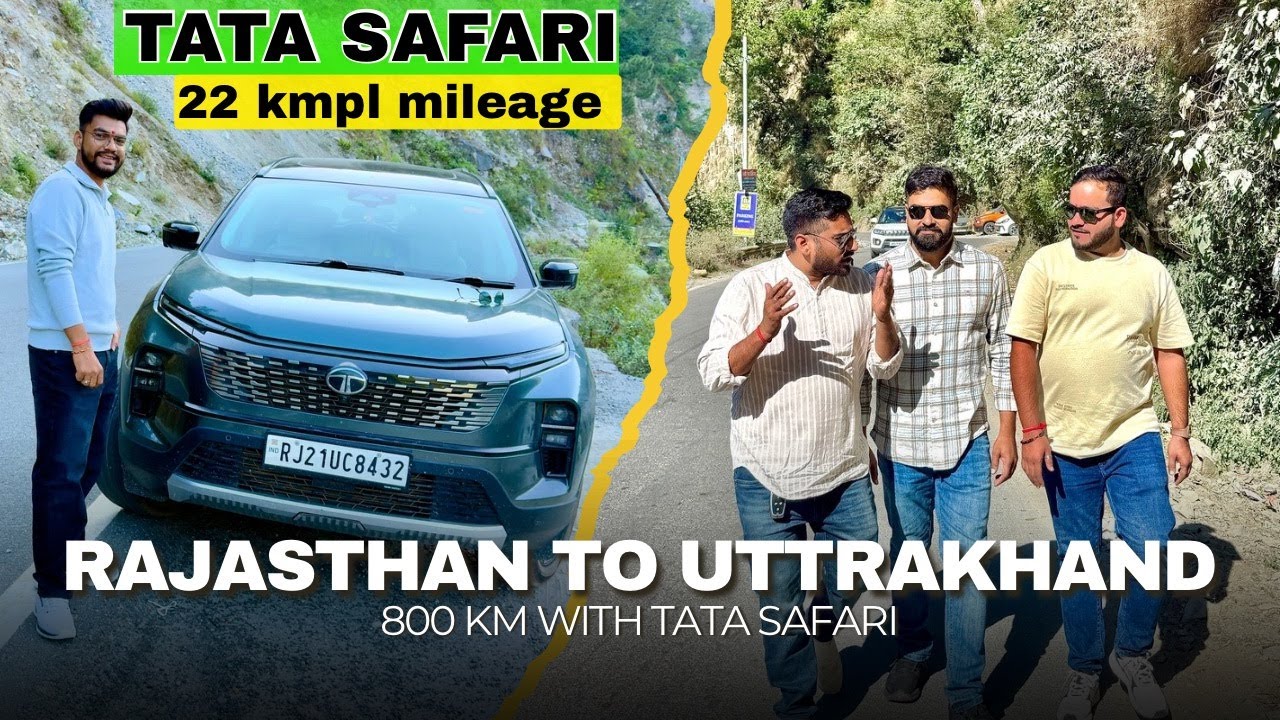🚗 First Long Drive With Tata Safari 2025 | Rajasthan to Uttarakhand | 18 Hours Road Trip Vlog 🏔️🌄