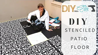 DIY with Elle- DIY Stenciled Painted Patio Floor