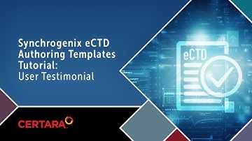 Synchrogenix eCTD Authoring Templates | User Testimonial