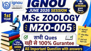 IGNOU MSc ZOOLOGY MZO-005 Genomics and proteomics Most important questions with answers #msczoology