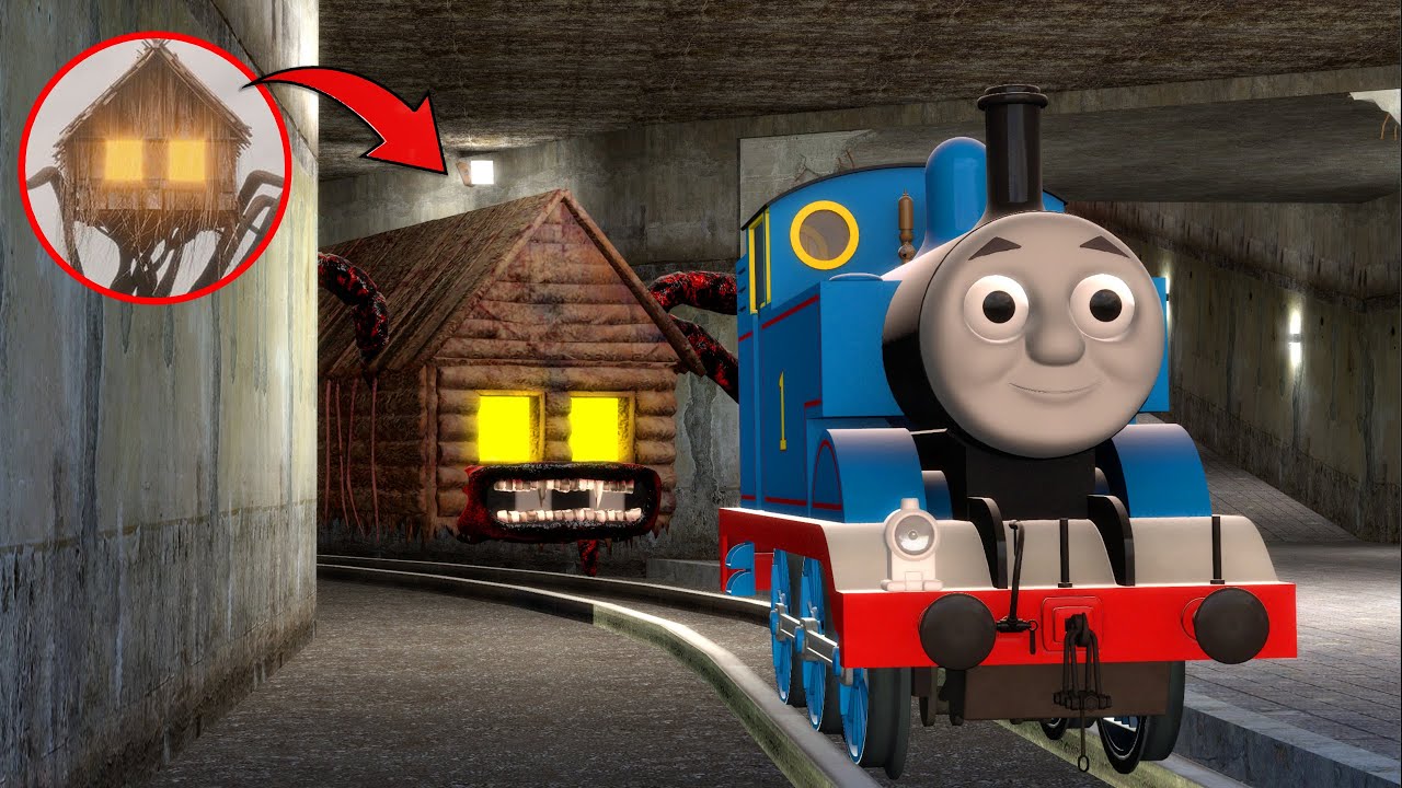 Building a Thomas Train Chased By Bus Eater turned into House Head in Garry's Mod