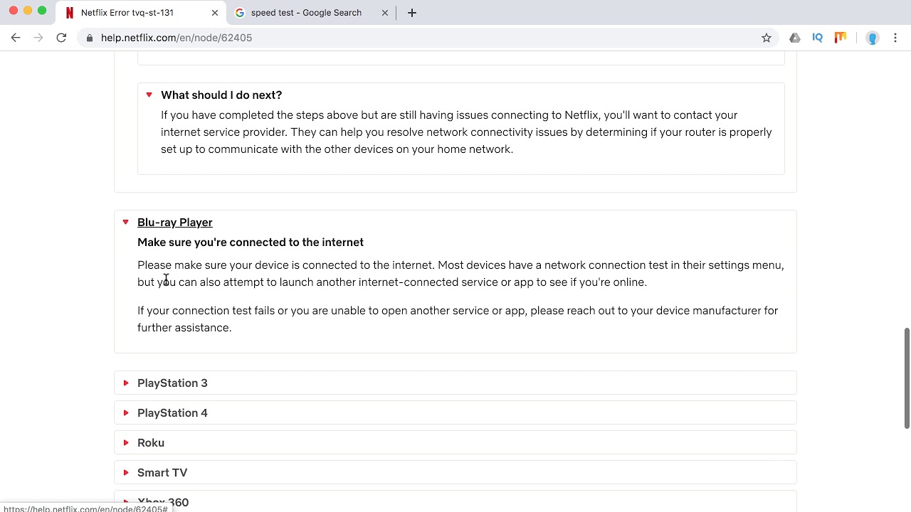 Como corrigir o código de erro da Netflix TVQ-ST-131, código de