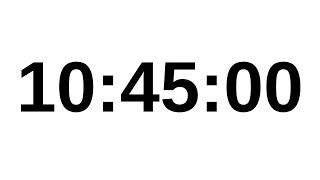 10 Hours 45 Minutes Countdown Timer in White Background Without Music