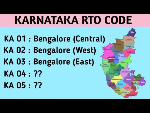 Karnataka RTO Codes for Vehicles Registration || Vehicles Registration number in Karnataka || Rto