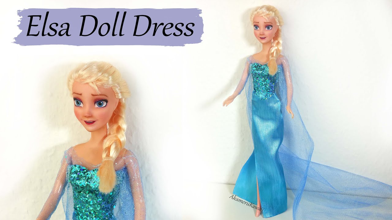 elsa dress for doll