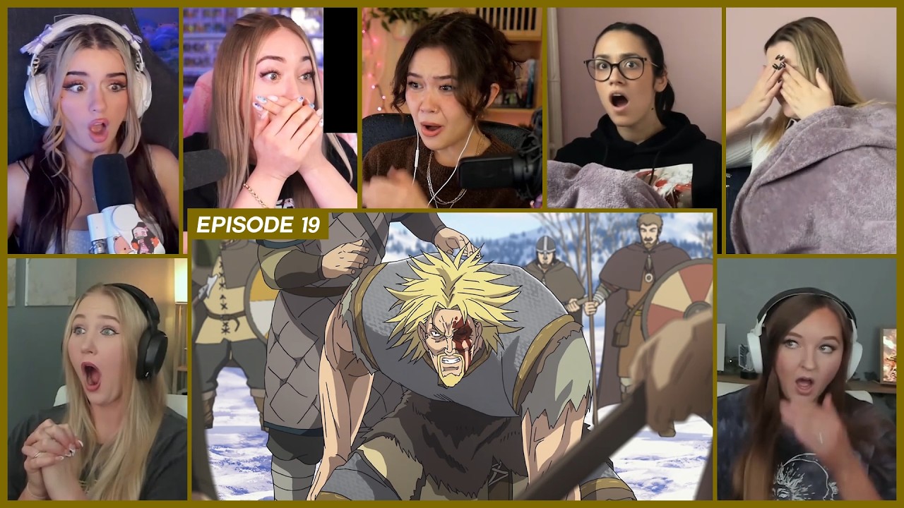 [GIRLS REACT] Thorfinn attacks Thorkell's Eye | Vinland Saga Ep 19 Girl Reaction Mashup