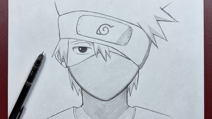 pt 1 do desenho do Kakashi kid #ashashtasgs #naruto #kakashi #fy