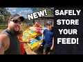 These new feed bins are GREAT! And we show you our low tech method to cool down the pigs!  #farmvlog