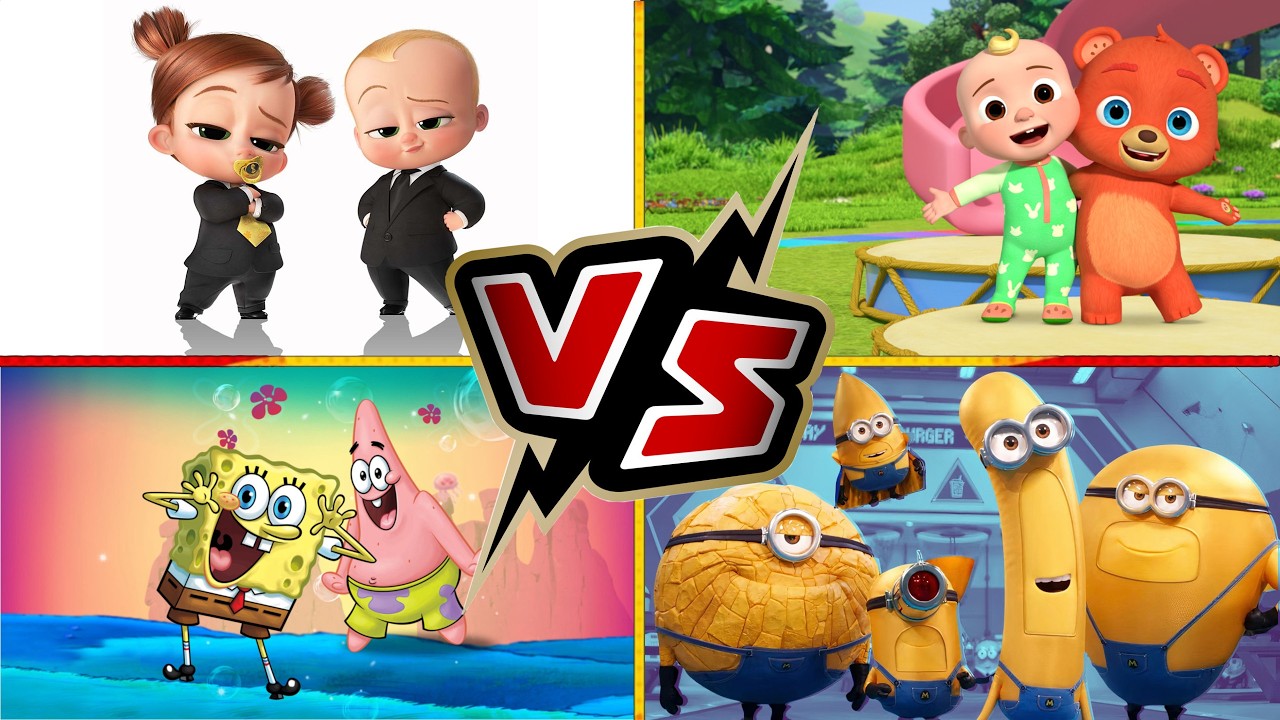 THE BABY BOSS🆚COCOMELON🆚SPONGEBOB🆚DESPICABLE MEE _Who Is Best?